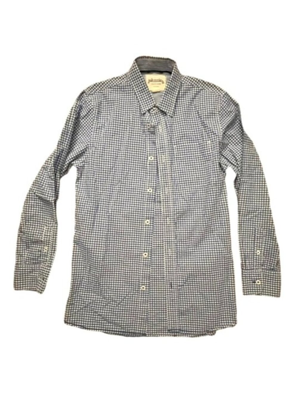 Johnnie B Blue Gingham Button-Down Long Sleeve Shirt Boys 11-12Y
